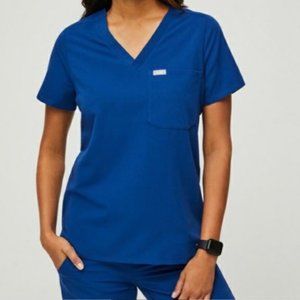 Figs XS Catarina Top in Electric Blue